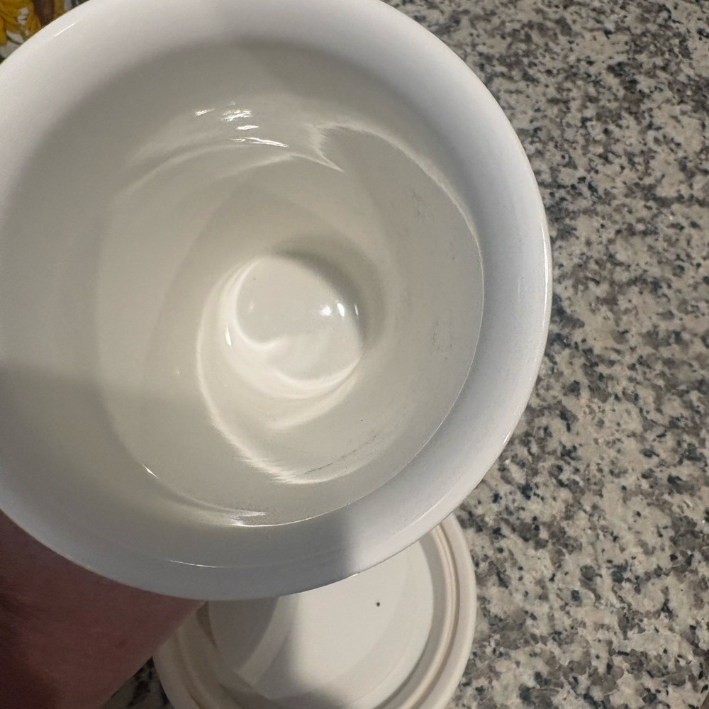 Sur La Table set of 10 classic White Ribbed Bowls - Picture 4 of 5